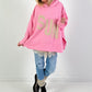 Oversized hoodie model "SUN" - pink