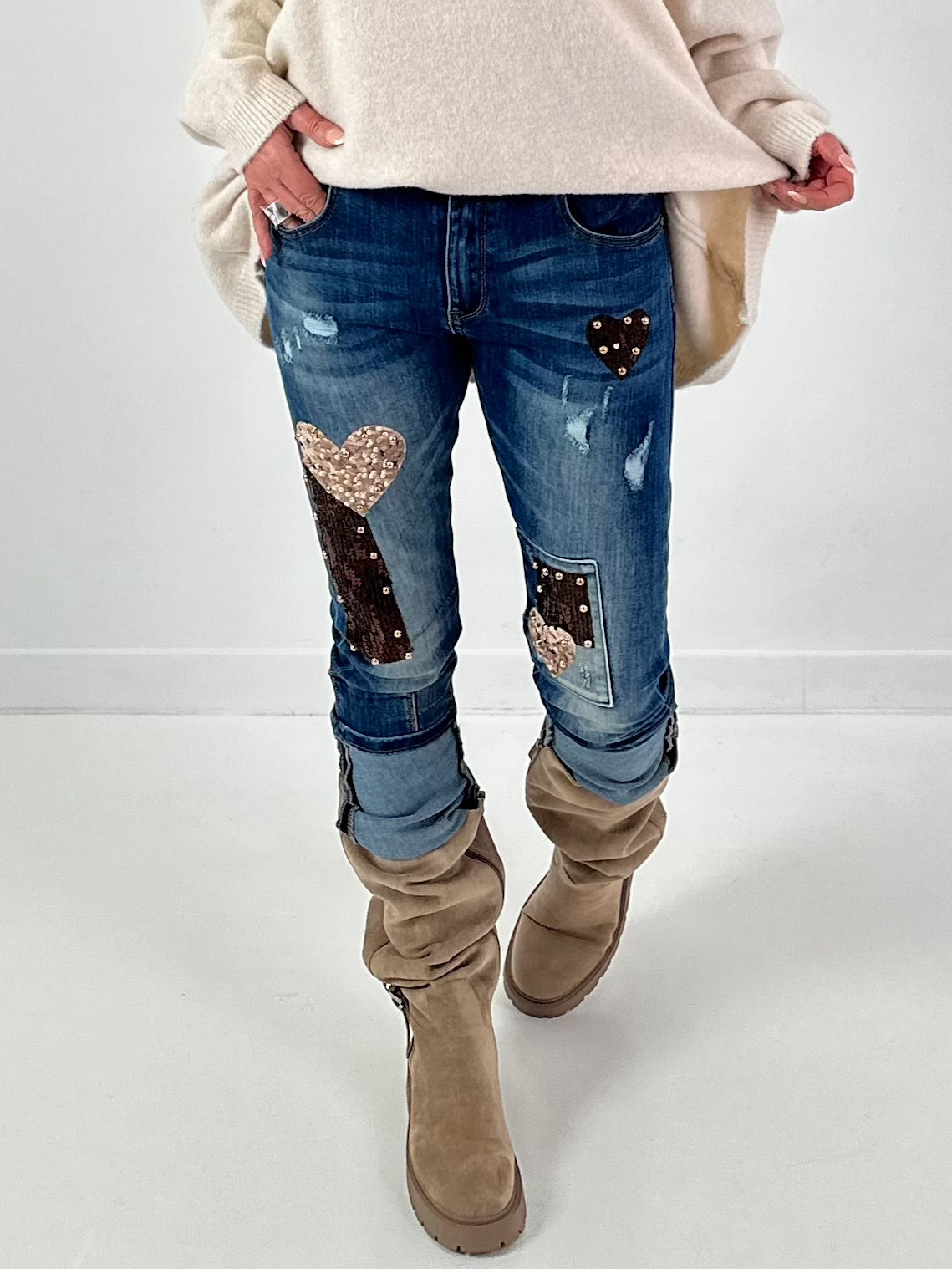 Jeans model "Denim Heartbeat" - dark denim