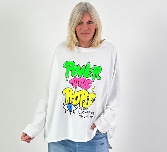 Sweatshirt model "Power" - wit