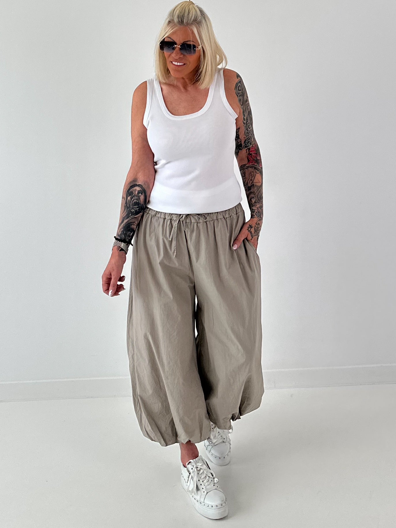 Ripp Tank Top stone washed - weiss