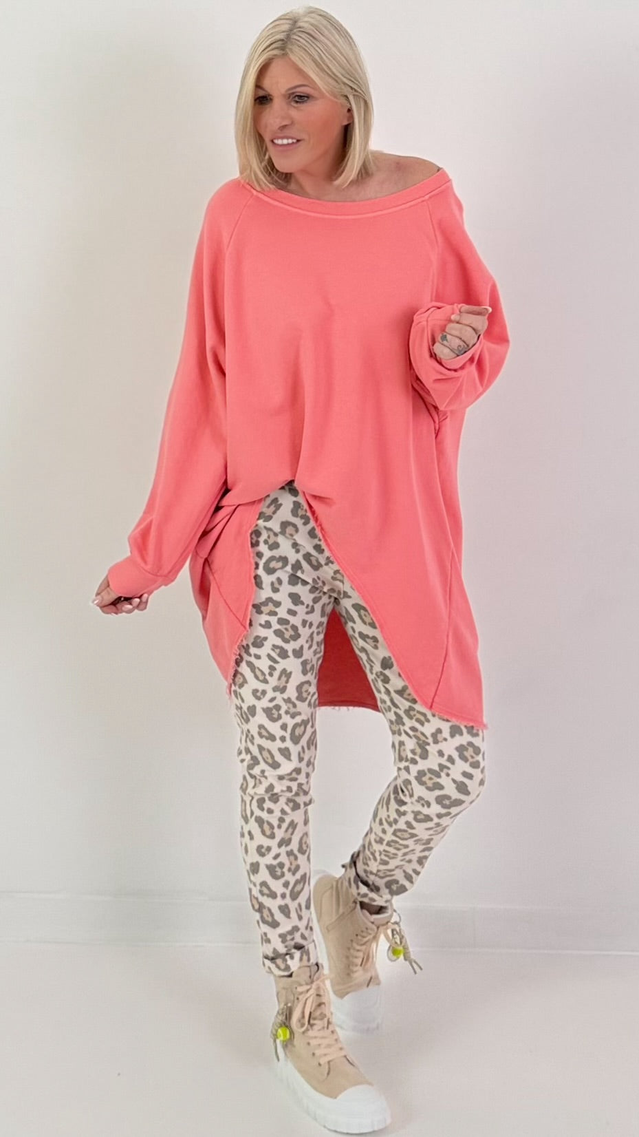 Oversized Sweater - koralle