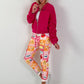 Bomberjacke mit gerafftem Arm - pink