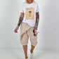 T-Shirt with Espresso Print - white