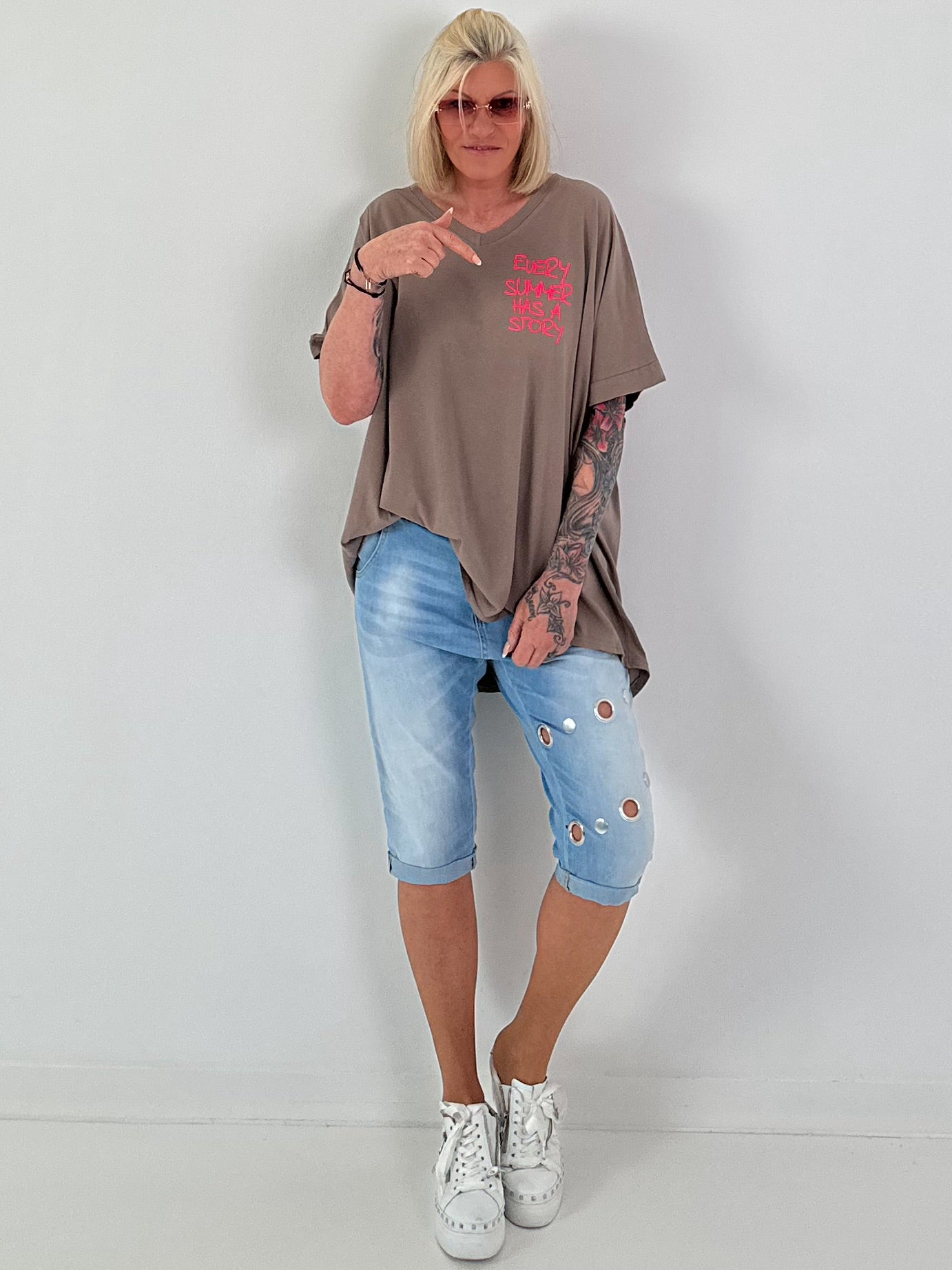Oversized Shirt Summer - taupe