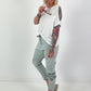 T-Shirt with Cut-Outs - White