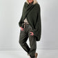 Poncho sweater model "Soul Warmer" - olive