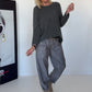 Basic Pullover mit Rundhalsausschnitt - anthrazit