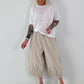 Strick Shirt mit Lochmuster - weiss
