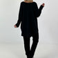 Oversized stone washed t-shirt - black