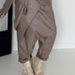 Vegane Lederbaggy - taupe