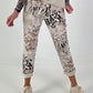 Hose mit All-Over Muster - taupe-mehrfarbig