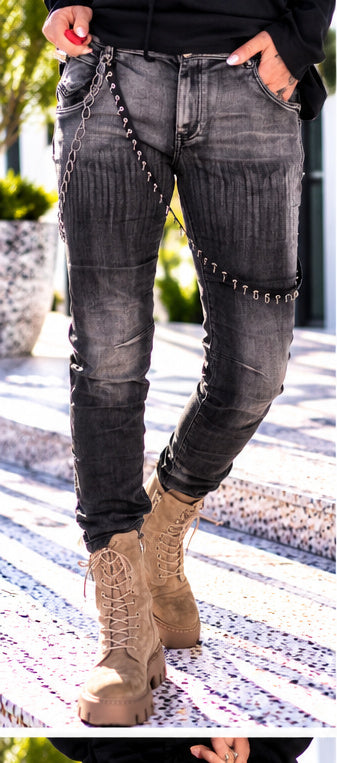 Jeans Rebel- used-black