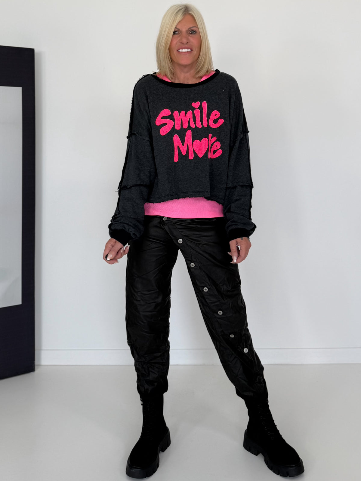 Sweater Smile More - anthrazit