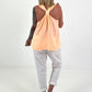 Top with open back - neon orange
