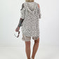 Linen Shirt with Off-Shoulder Cut-Outs Leo - beige
