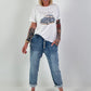 T-Shirt Magnifique - weiss-blau