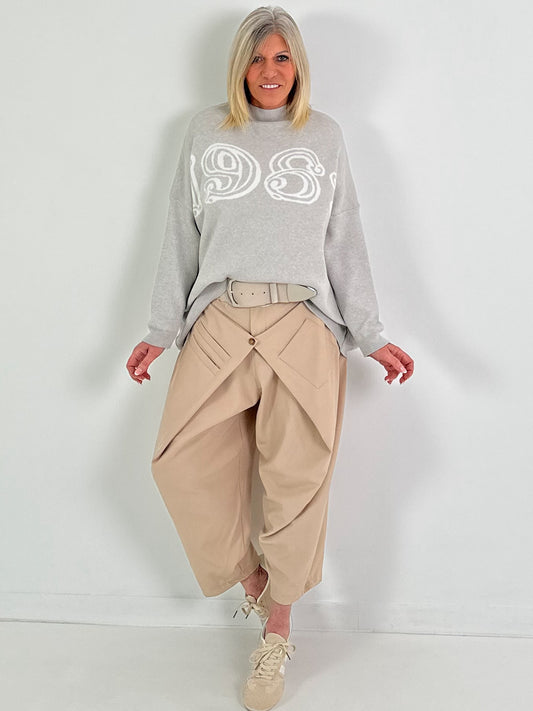 Gebreide trui 1981 - lichtgrijs