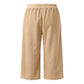Hose mit Overlay und Metallösen - camel