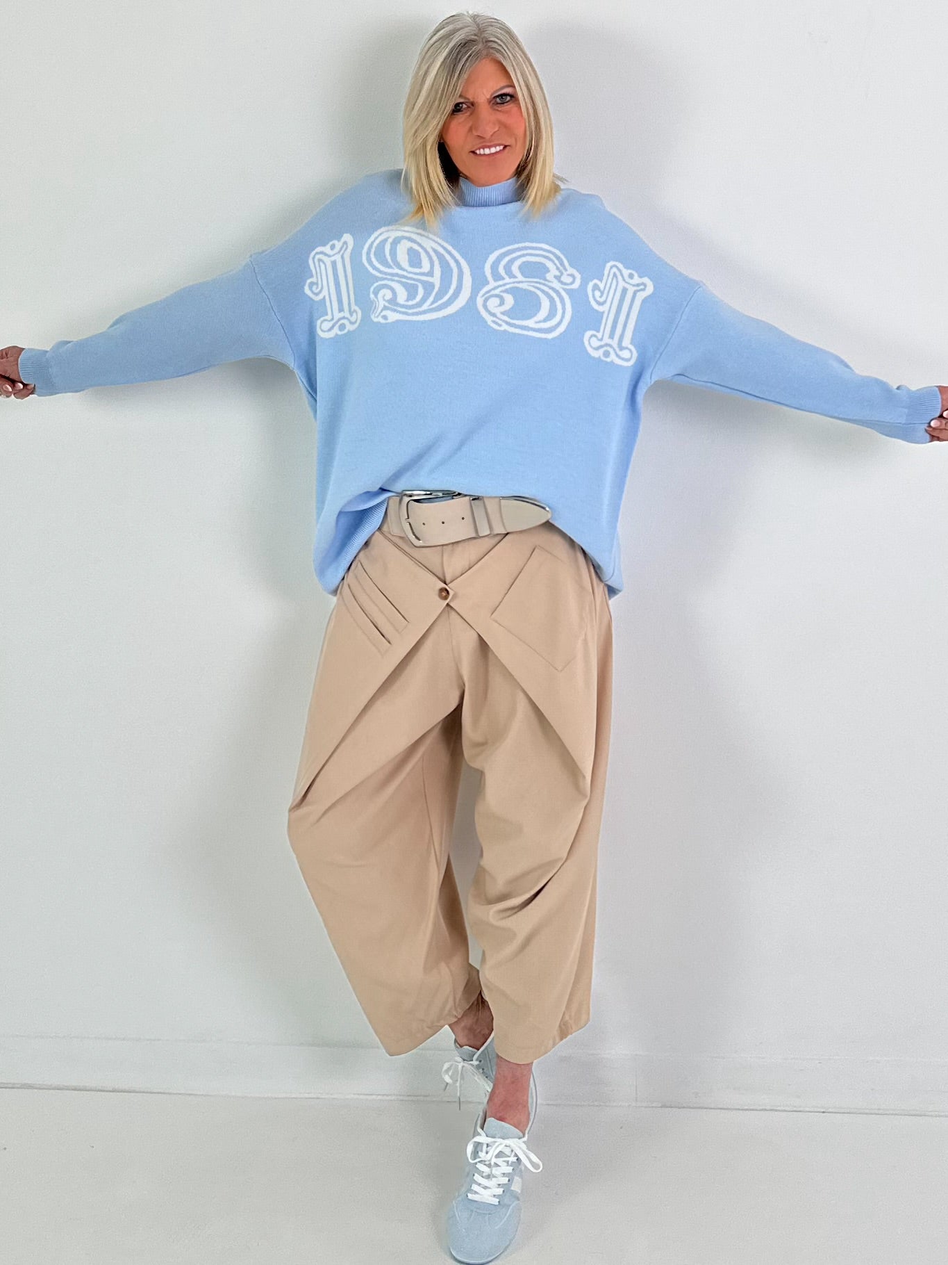 Strickpullover 1981 - hellblau