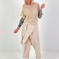 Summer Knit Short-Sleeved Sweater - Beige