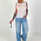 Pullover zonder mouwen Be Kind - wit