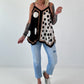 Airy patterned top - black - multi-coloured
