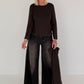 Weicher Basic Pullover - mokka