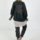 Jacke mit Rückenprint - anthrazit