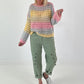 Grobstrickpullover mit Farbverlauf  - mehrfarbig