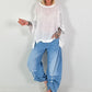 Oversized Linen Shirt - white