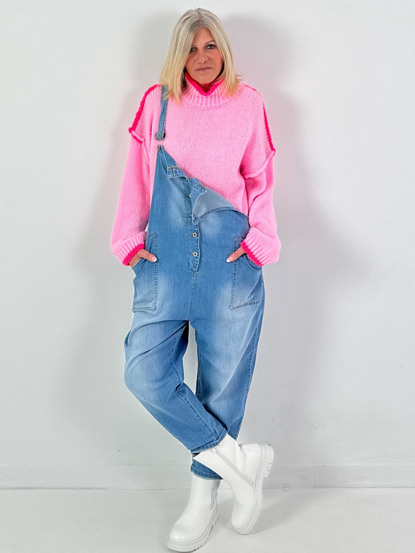 Jeans Latzhose Modell "Blue Over" - denim