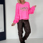 Sweater Don´t Look Back  - neonpink-leo