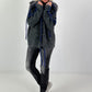 Cuddly Cardigan with Oversized Fur Collar - Anthracite