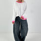 Sweatshirt mit trendigen Sternelementen- weiss