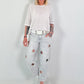 T-shirt with half sleeves - white