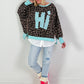 Sweater model "Hi Cat" - leo-light blue