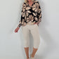 Printed tunic - beige - black