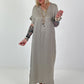 Long silk dress - taupe