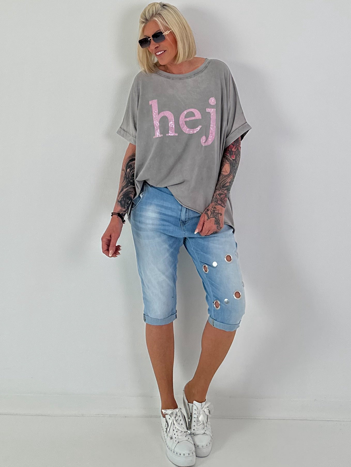 T-Shirt Hej - grey
