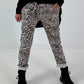 Hose mit elastischem Bund und Leo-Print - leo-weiss