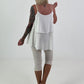 Layered Top with Braided Straps - ecru