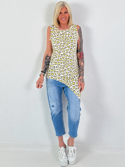 Long Top Leo asymmetrisch - gelb