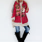 Oversized Jeansjacke mit Pailletten - used-red (lieferbar ab ca. 01.09.26)