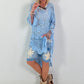 Crochet Tunic with Pattern - light blue
