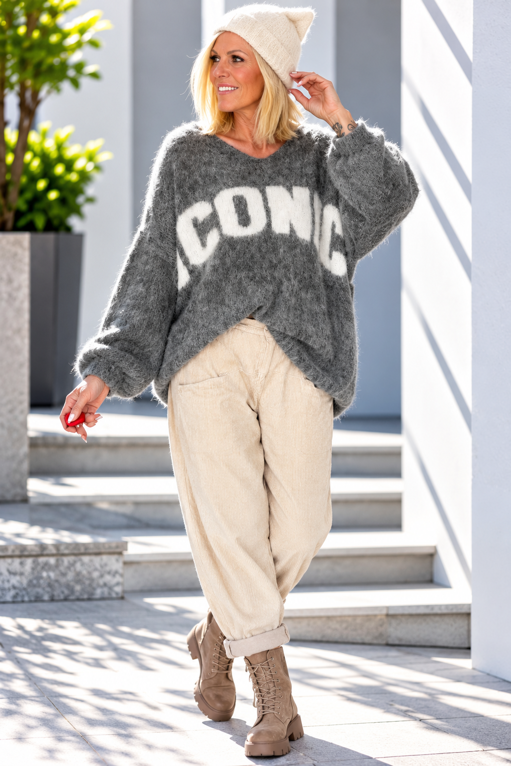 Pullover Iconic - anthrazit ( lieferbar ab ca. 07.11.26)