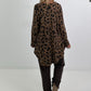 Shirt mit Leo-Print - camel