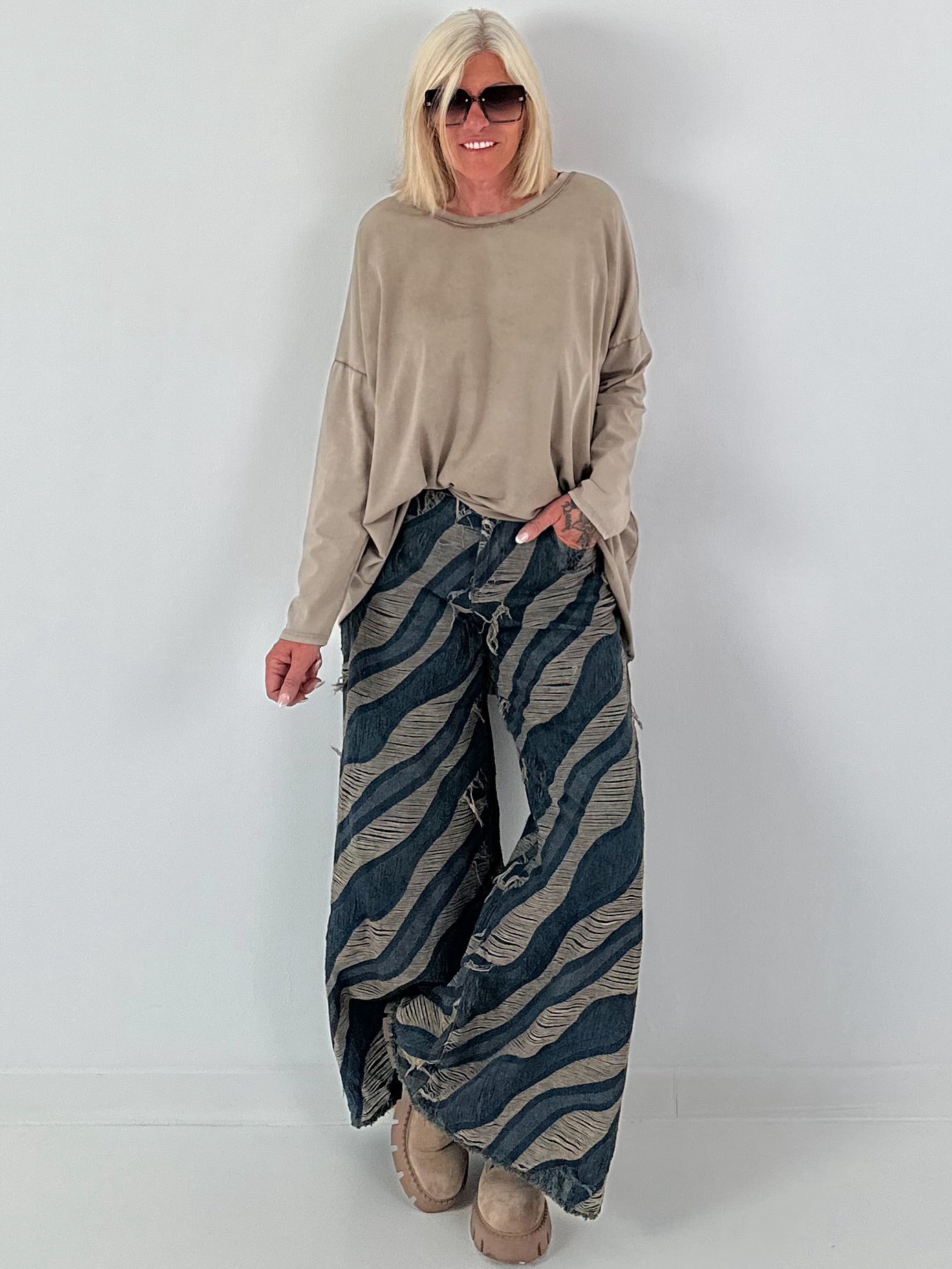 Stylische Wide Leg Jeans - denim-mude