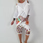 Short baggy shorts with overlap - beige