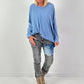 Oversized Shirt Modell "Slouch" - blau