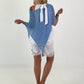 Sommerponcho - blau
